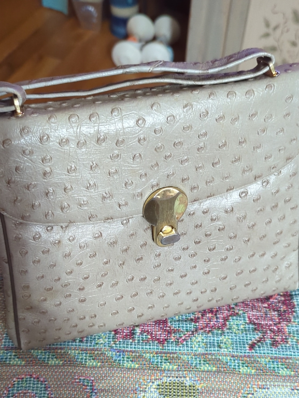 Ostrich leather bag